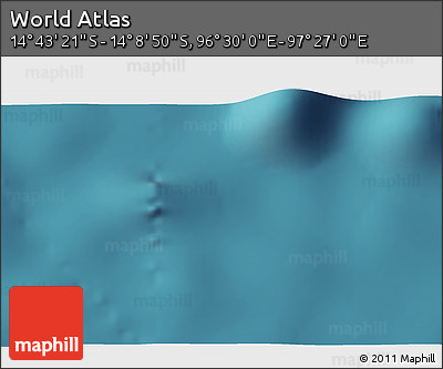 Satellite 3D Map of the Area around 14° 26' 6" S, 96° 58' 29" E
