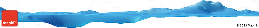 Shaded Relief Horizon Map of the Area around 14° 26' 6" S, 96° 49' 29" W