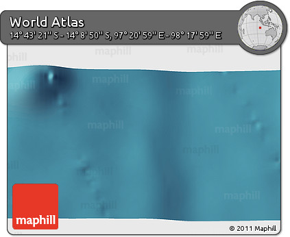 Satellite 3D Map of the Area around 14° 26' 6" S, 97° 49' 29" E