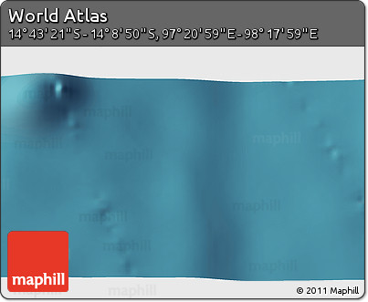 Satellite 3D Map of the Area around 14° 26' 6" S, 97° 49' 29" E