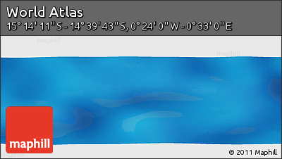 Physical Panoramic Map of the Area around 14° 56' 57" S, 0° 4' 30" E
