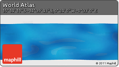 Physical Panoramic Map of the Area around 14° 56' 57" S, 0° 4' 30" E