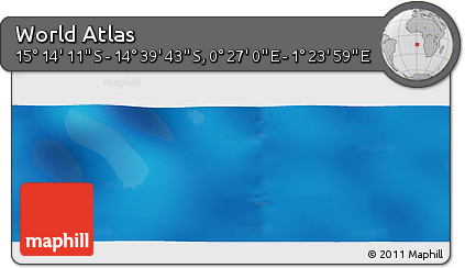 Physical Panoramic Map of the Area around 14° 56' 57" S, 0° 55' 29" E