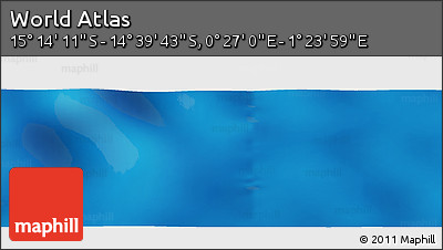 Physical Panoramic Map of the Area around 14° 56' 57" S, 0° 55' 29" E