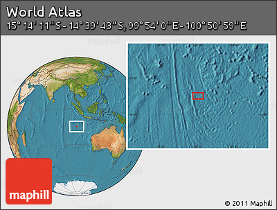 Satellite Location Map of the Area around 14° 56' 57" S, 100° 22' 30" E