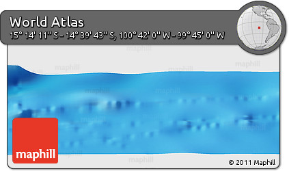 Physical Panoramic Map of the Area around 14° 56' 57" S, 100° 13' 29" W
