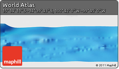 Physical Panoramic Map of the Area around 14° 56' 57" S, 100° 13' 29" W