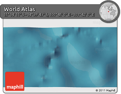 Satellite 3D Map of the Area around 14° 56' 57" S, 101° 13' 29" E