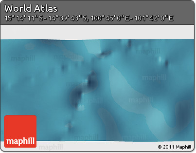 Satellite 3D Map of the Area around 14° 56' 57" S, 101° 13' 29" E