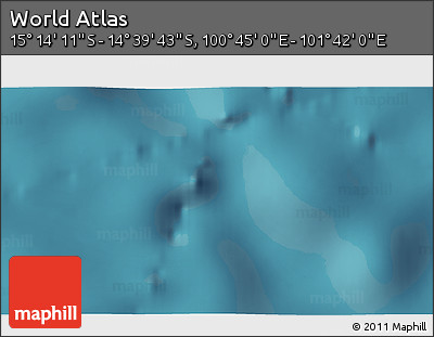 Satellite 3D Map of the Area around 14° 56' 57" S, 101° 13' 29" E