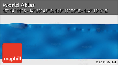 Physical Panoramic Map of the Area around 14° 56' 57" S, 103° 46' 30" E