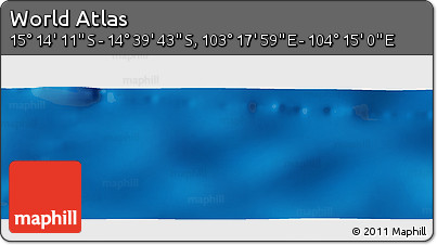 Physical Panoramic Map of the Area around 14° 56' 57" S, 103° 46' 30" E