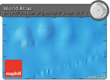 Physical Map of the Area around 14° 56' 57" S, 106° 10' 30" W