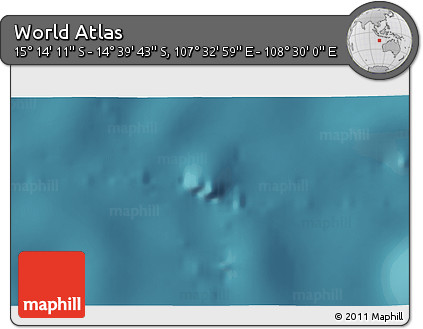Satellite 3D Map of the Area around 14° 56' 57" S, 108° 1' 30" E
