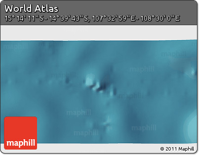 Satellite 3D Map of the Area around 14° 56' 57" S, 108° 1' 30" E