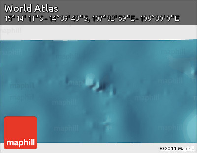 Satellite 3D Map of the Area around 14° 56' 57" S, 108° 1' 30" E