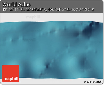 Satellite 3D Map of the Area around 14° 56' 57" S, 108° 52' 30" E
