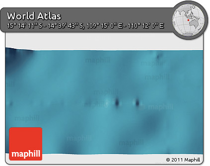 Satellite 3D Map of the Area around 14° 56' 57" S, 109° 43' 29" E