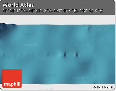 Satellite 3D Map of the Area around 14° 56' 57" S, 109° 43' 29" E