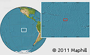 Satellite Location Map of the area around 14° 56' 57" S, 112° 7' 30" W