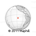 Outline Map of the Area around 14° 56' 57" S, 114° 40' 30" W, rectangular outline