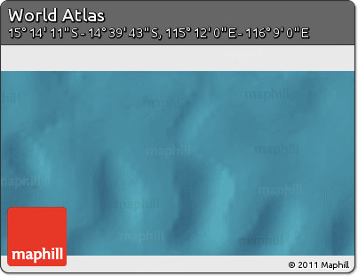 Satellite 3D Map of the Area around 14° 56' 57" S, 115° 40' 30" E