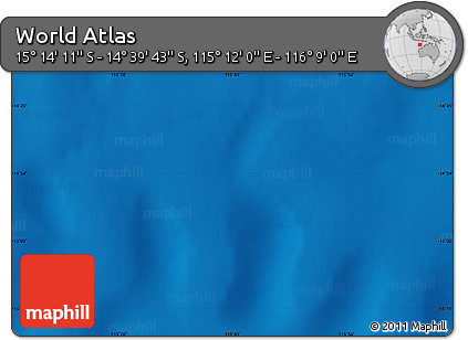 Physical Map of the Area around 14° 56' 57" S, 115° 40' 30" E