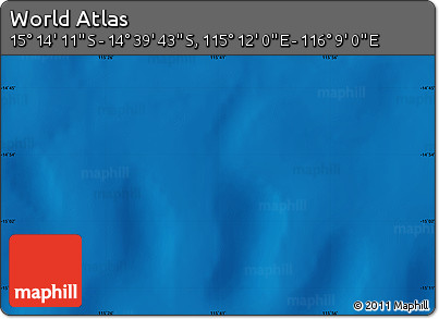 Physical Map of the Area around 14° 56' 57" S, 115° 40' 30" E