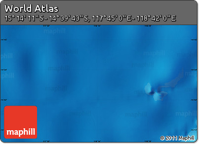 Physical Map of the Area around 14° 56' 57" S, 118° 13' 29" E