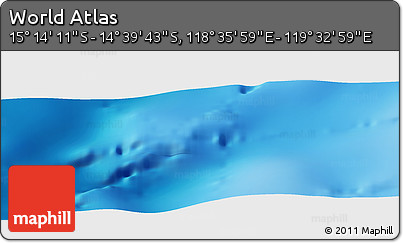 Physical Panoramic Map of the Area around 14° 56' 57" S, 119° 4' 29" E