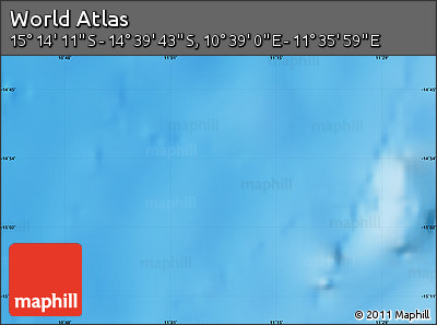 Physical Map of the Area around 14° 56' 57" S, 11° 7' 30" E