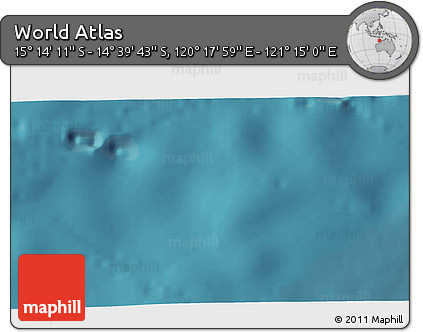 Satellite 3D Map of the Area around 14° 56' 57" S, 120° 46' 30" E