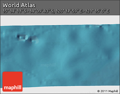 Satellite 3D Map of the Area around 14° 56' 57" S, 120° 46' 30" E