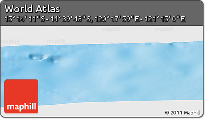 Physical Panoramic Map of the Area around 14° 56' 57" S, 120° 46' 30" E