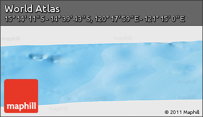Political Panoramic Map of the Area around 14° 56' 57" S, 120° 46' 30" E