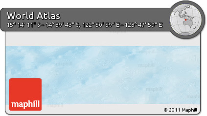 Physical Panoramic Map of the Area around 14° 56' 57" S, 123° 19' 29" E