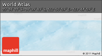 Physical Panoramic Map of the Area around 14° 56' 57" S, 123° 19' 29" E