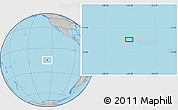 Gray Location Map of the area around 14° 56' 57" S, 126° 34' 29" W
