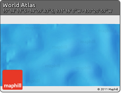 Physical 3D Map of the Area around 14° 56' 57" S, 130° 49' 29" W