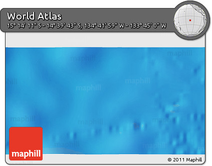 Shaded Relief 3D Map of the Area around 14° 56' 57" S, 134° 13' 29" W