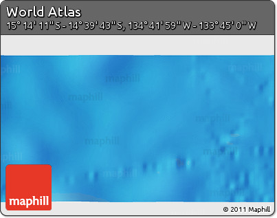 Shaded Relief 3D Map of the Area around 14° 56' 57" S, 134° 13' 29" W