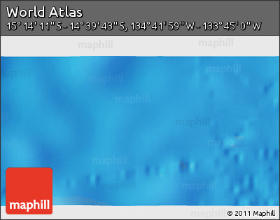 Shaded Relief 3D Map of the Area around 14° 56' 57" S, 134° 13' 29" W