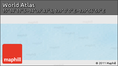 Physical Panoramic Map of the Area around 14° 56' 57" S, 139° 28' 29" E