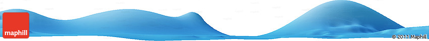 Shaded Relief Horizon Map of the Area around 14° 56' 57" S, 142° 43' 29" W