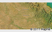 Satellite 3D Map of the area around 14° 56' 57" S, 144° 34' 29" E