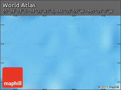 Physical Map of the Area around 14° 56' 57" S, 146° 7' 30" W