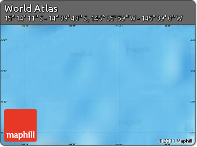 Physical Map of the Area around 14° 56' 57" S, 146° 7' 30" W