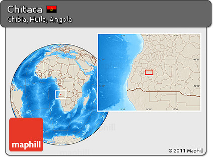 Shaded Relief Location Map of Chitaca