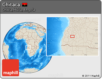 Shaded Relief Location Map of Chitaca