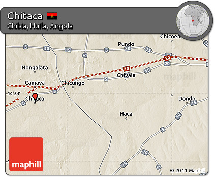 Shaded Relief Map of Chitaca